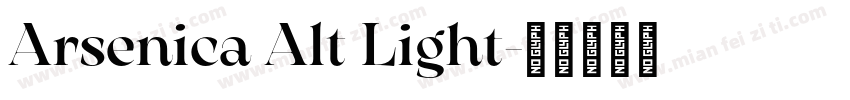 Arsenica Alt Light字体转换